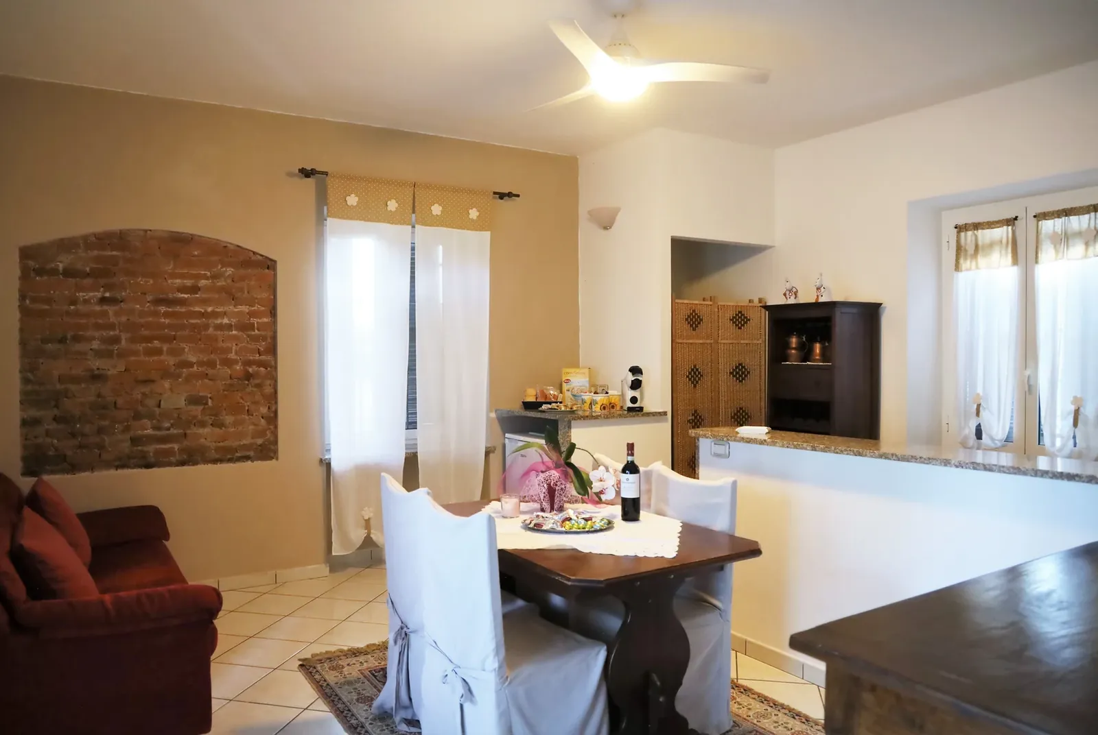 Il soggiorno dell'Appartamento Giada